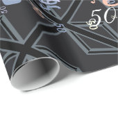 Design der Black Union Jack Flag Geschenkpapier (Rolleneckpunkt)