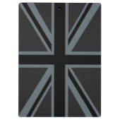 Design der Black Union Jack Flag Klemmbrett (Rückseite)