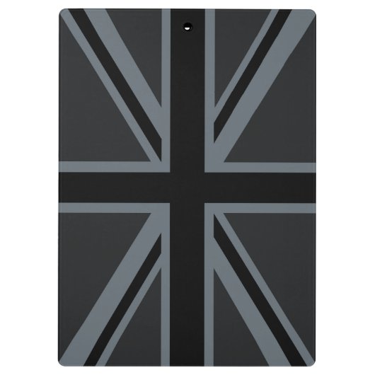 Design der Black Union Jack Flag Klemmbrett (Rückseite)