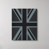 Design der Black Union Jack Flag Leinwanddruck (Vorderseite)