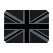 Design der Black Union Jack Flag Magnet (Horizontal)