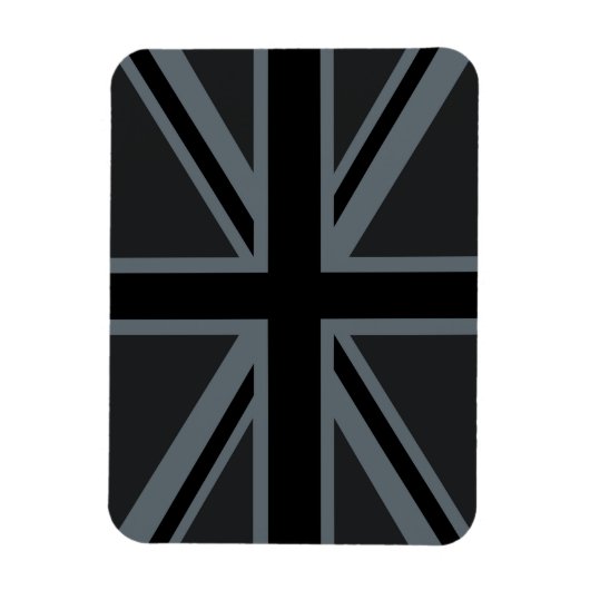 Design der Black Union Jack Flag Magnet (Vertikal)