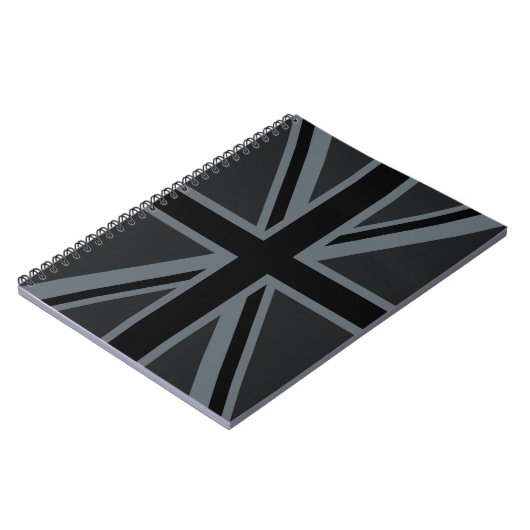 Design der Black Union Jack Flag Notizblock (Linke Seite)