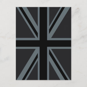 Design der Black Union Jack Flag Postkarte