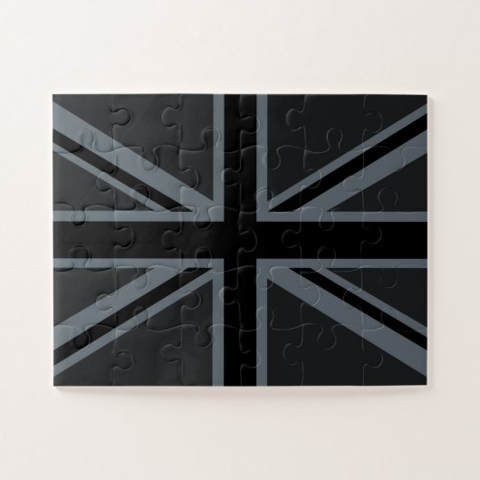 Design der Black Union Jack Flag Puzzle (Horizontal)