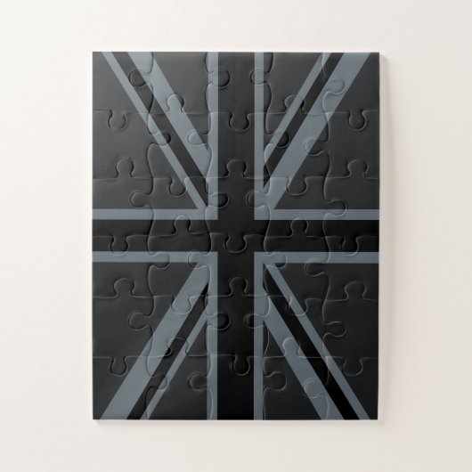 Design der Black Union Jack Flag Puzzle (Vertikal)
