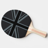 Design der Black Union Jack Flag Tischtennis Schläger (Seitenansicht)