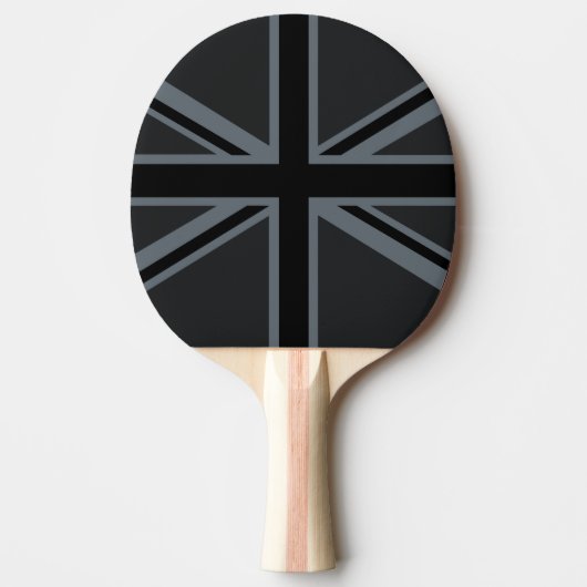 Design der Black Union Jack Flag Tischtennis Schläger (Vorderseite)