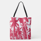 Design der Blätter Rot und Weiß Tasche (Rückseite)