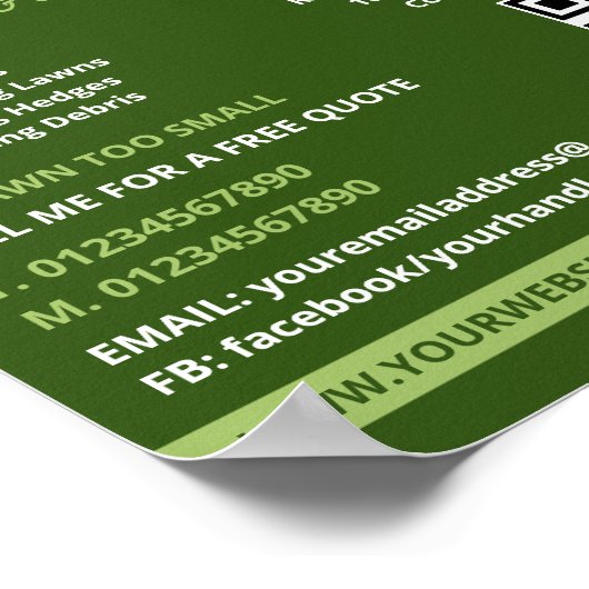 Design der Blattkörbe, Pflegedienste Poster (Ecke)