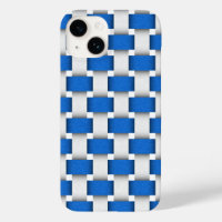 Design der blau-weißen Holzbalken