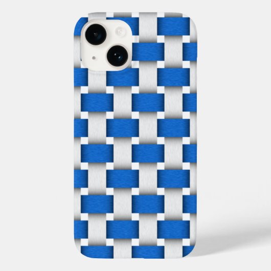 Design der blau-weißen Holzbalken Case-Mate iPhone Hülle (Rückseite)