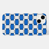 Design der blau-weißen Holzbalken Case-Mate iPhone Hülle (Rückseite (Horizontal))