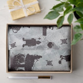 Design der blauen Alice im Wunderland 10 Seidenpapier (Geschenk)