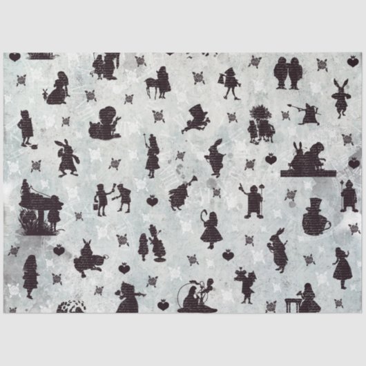 Design der blauen Alice im Wunderland 10 Seidenpapier (Vorderseite)