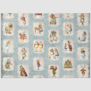 Design der blauen Alice im Wunderland 6 Seidenpapier