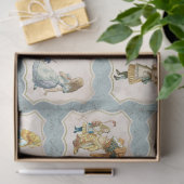 Design der blauen Alice im Wunderland 7 Seidenpapier (Geschenk)