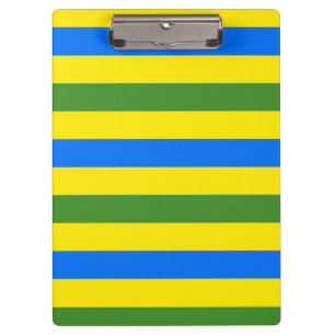 Design der blauen, grünen und gelben Streifen Klemmbrett