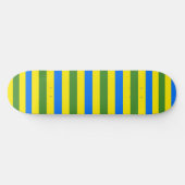 Design der blauen, grünen und gelben Streifen Skateboard (Horizontal)