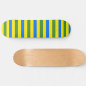 Design der blauen, grünen und gelben Streifen Skateboard (Horizontal)