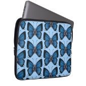 Design der Blauen Schmetterlingsmuster im Septembe Laptopschutzhülle (Vorne Rechts)
