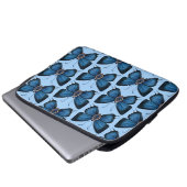 Design der Blauen Schmetterlingsmuster im Septembe Laptopschutzhülle (Vorne Knopf)