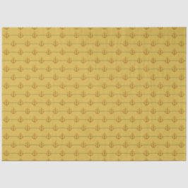 Design der blauen und goldenen Wasserserie 3 Seidenpapier