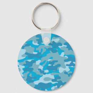 Design der blauen und grauen Camouflage Schlüsselanhänger