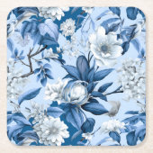 Design der Blue and White Chinoserie Series 3 Rechteckiger Pappuntersetzer (Vorderseite)