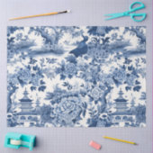 Design der Blue and White Chinoserie Series 6 Seidenpapier (Basteln)