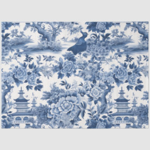 Design der Blue and White Chinoserie Series 6 Seidenpapier