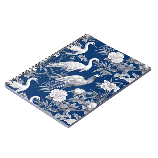 Design der Blue and White Chinoserie Series 7 Notizblock (Linke Seite)