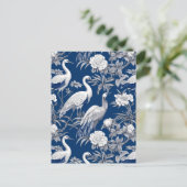Design der Blue and White Chinoserie Series 7 Postkarte (Stehend Vorderseite)