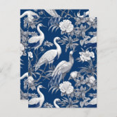Design der Blue and White Chinoserie Series 7 Postkarte (Vorne/Hinten)