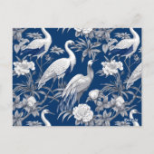 Design der Blue and White Chinoserie Series 7 Postkarte (Rückseite)