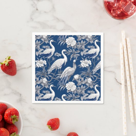 Design der Blue and White Chinoserie Series 7 Serviette (Beispiel)