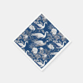 Design der Blue and White Chinoserie Series 7 Serviette (Ecke)