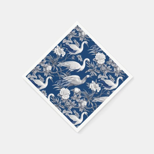 Design der Blue and White Chinoserie Series 7 Serviette (Ecke)