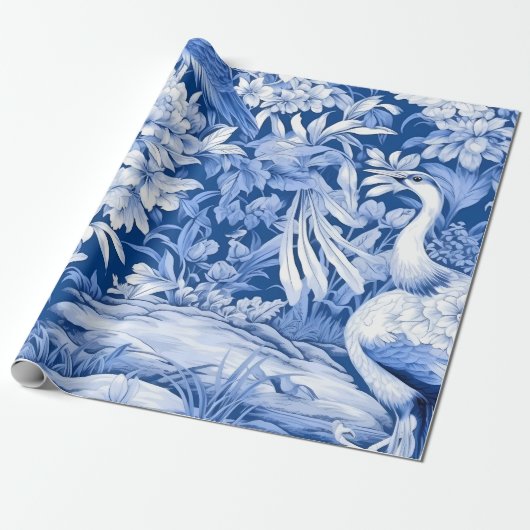 Design der Blue and White Chinoserie Series 8 Geschenkpapier (Ungerollt)