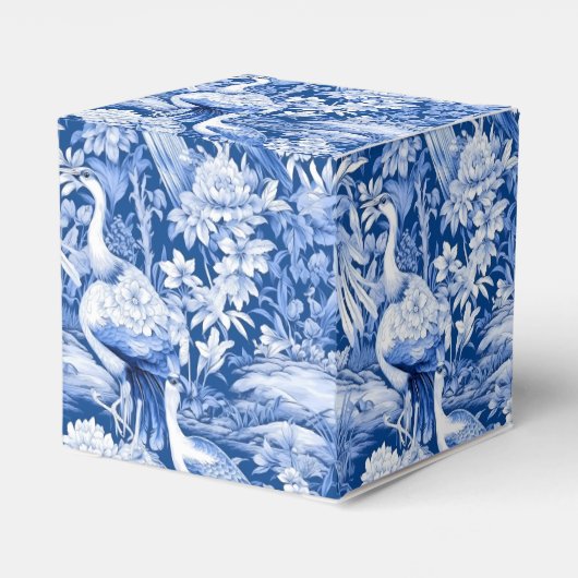 Design der Blue and White Chinoserie Series 8 Geschenkschachtel (Rückseite)