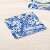 Design der Blue and White Chinoserie Series 8 Rechteckiger Pappuntersetzer (angewinkelt)