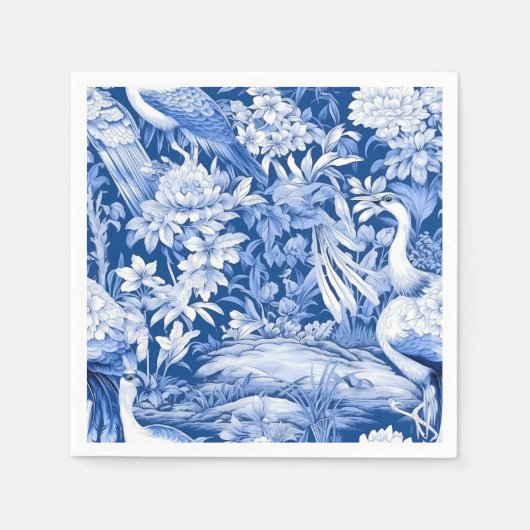 Design der Blue and White Chinoserie Series 8 Serviette (Vorderseite)