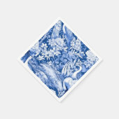 Design der Blue and White Chinoserie Series 8 Serviette (Ecke)