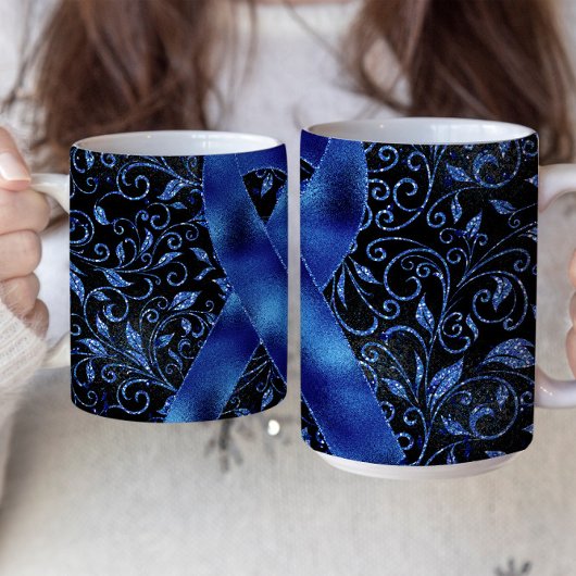 Design der Blue Awareness Ribbon Tasse