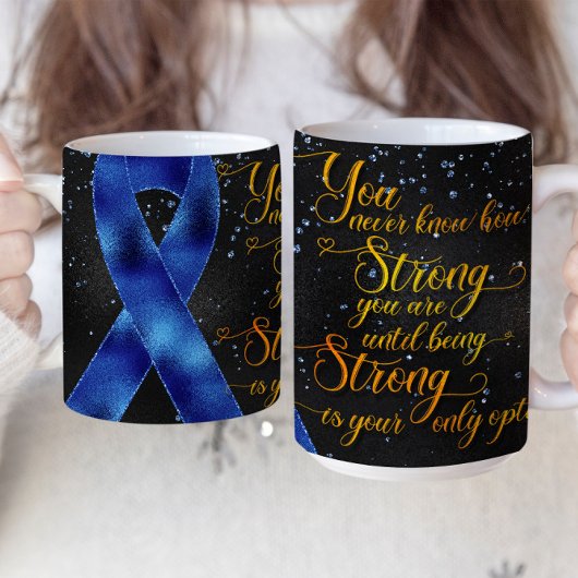 Design der Blue Awareness Ribbon Tasse
