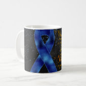 Design der Blue Awareness Ribbon Tasse (Vorderseite Links)