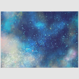 Design der Blue Galaxy Serie 4 Seidenpapier