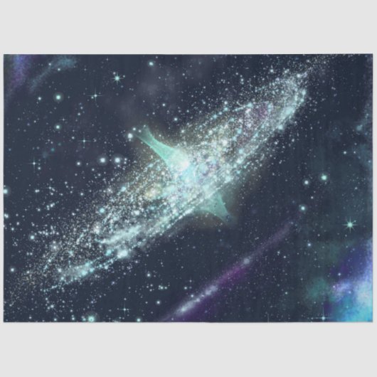 Design der Blue Galaxy Serie 8 Seidenpapier (Vorderseite)