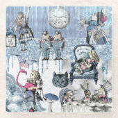 Design der Blue Ice-Alice im Wunderland Glasuntersetzer (Vorderseite)
