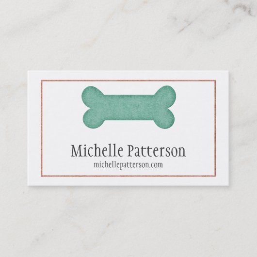 Design der "Blue/Pink Dog Bone Business Card" Visitenkarte (Vorderseite)